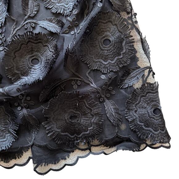 Anthropologie Maeve Floriana Lace Midi Dress Women's Size 6 Black - Picture 3 of 6